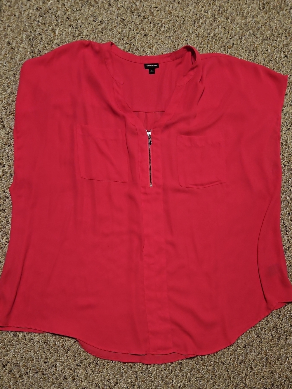 Torrid Zip-Front Blouse Sz 4